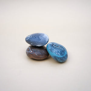 Handmade Brown with Spiral Pattern Pebble Soap