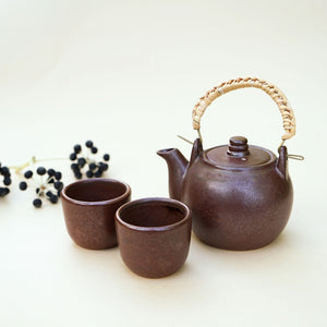 Handmade Chinese Teapot Set with 2 Cups