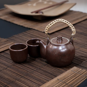 Handmade Chinese Teapot Set with 2 Cups